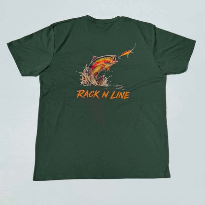 Rack N Line Bass Strike Tee – Forest Green